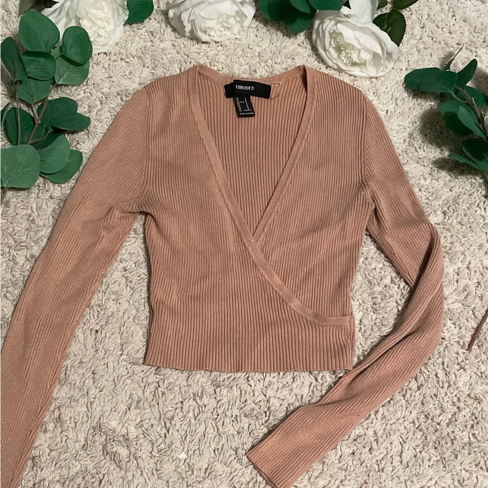 Crop top long sleeve,size S